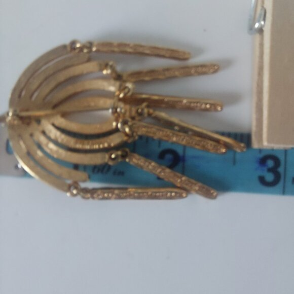 Sarah Coventry Brooch Vintage Mid Century Modern Gold Tone Articulated Sunburst - Picture 12 of 14
